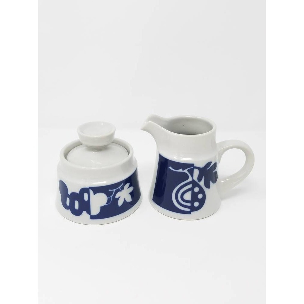 Noritake Primastone clinging vine creamer & sugar bowl genuine stoneware Fruitfu